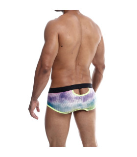 Труси чоловічі MOB Eroticwear Aero Brief в сіточку, зелені, S - No Taboo