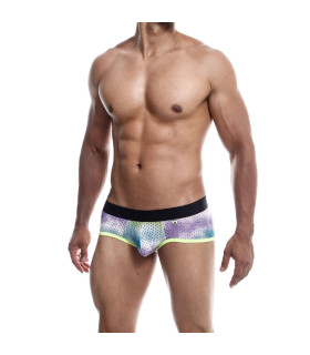 Труси чоловічі MOB Eroticwear Aero Brief в сіточку, зелені, S - No Taboo