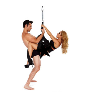 Качели для секса Whipsmart Pleasure Swing нейлоновые, черные - No Taboo