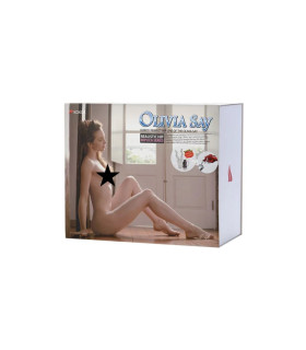 Мастурбатор полуторс з двома отворами Kokos Olivia say з вібрацією і ротацією, з кібершкіри - No Taboo