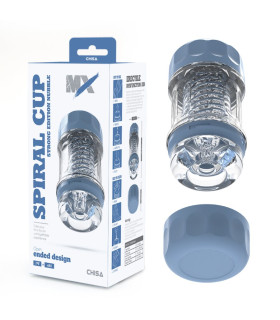 Мастурбатор Chisa Spiral Cup Strong Edition Nubble блакитний, 15.5 х 8 см - No Taboo