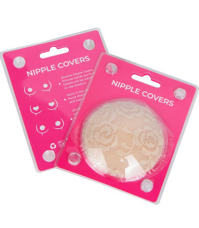 Наклейки на соски Star Night кружевные, бежевые, One Size - No Taboo