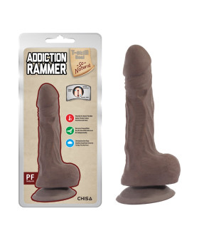 Фалломитатор реалистичный Chisa Dictator на присоске, коричневый, 19 х 3.7 см - No Taboo