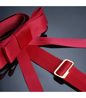 Система фиксации на кровать UPKO Bowknot Bed Restraint Straps с бантиками, красная - No Taboo