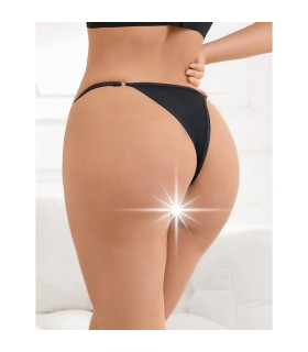 Трусики Star Night со стразами, черные, S - No Taboo