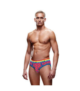 Труси чоловічі Envy Menswear Rainbow Hearts з відкритим задом, різнокольорові, S-M - No Taboo