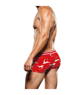 Труси чоловічі Prowler Reindeer з візерунком, червоно-білі, L - No Taboo