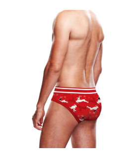 Труси чоловічі Prowler Reindeer з візерунком, червоно-білі, S - No Taboo