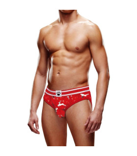 Труси чоловічі Prowler Reindeer з візерунком, червоно-білі, S - No Taboo