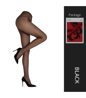 Колготы для БДСМ легко рвущиеся, UPKO Tearable ультратонкие, черные, One Size - No Taboo