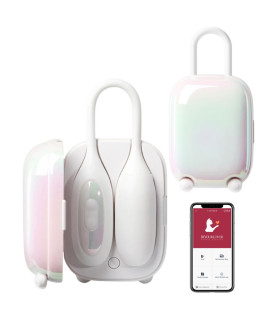 Виброяйцо и вакуумный стимулятор для клитора 2в1 BeYourLover Magic Suitcase в зарядном кейсе, белый - No Taboo