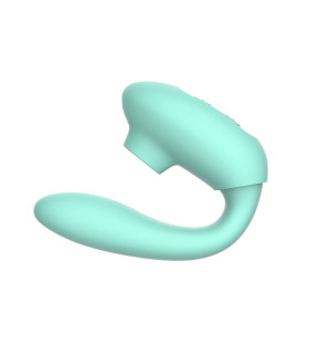 Вібратор-кролик з вакуумною стимуляцією Every Night Toys для точки G, зелений, 10.4 х 2.4 см - No Taboo