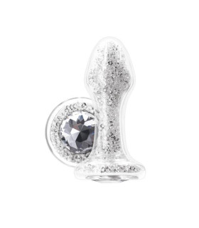 Анальная пробка NS Novelties Stardust Glam, серебристый, 9.5 х 3.5 - No Taboo