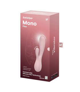 Вібратор-кролик Satisfyer Mono Flex з додатком, рожевий, 20.4 х 4.4 см - No Taboo
