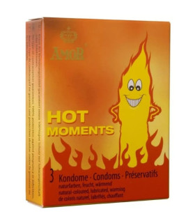 Презервативы Amor Hot Moments с согревающим эффектом, 3 шт - No Taboo