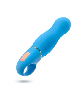 Вибратор Aria By Blush Exciting AF для точки G, голубой, 15.9 х 3.8 см - No Taboo