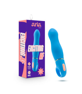 Вибратор Aria By Blush Exciting AF для точки G, голубой, 15.9 х 3.8 см - No Taboo