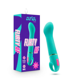Вибратор Aria By Blush Flirty AF для точки G, зеленый, 16.5 х 3.8 см - No Taboo