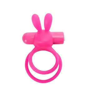 Эрекционное виброкольцо Charged Ohare XL с ушками для клитора, розовое, 3.5 х 5 см - No Taboo