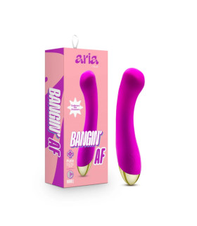 Вибратор Aria By Blush Bangin' AF для точки G, фиолетовый, 18.4 х 3.2 см - No Taboo