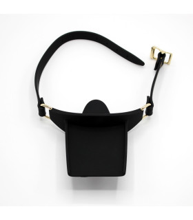 Кляп силіконовий Roomfun з підносом, чорний - No Taboo