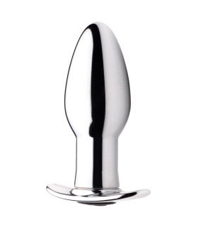 Анальная пробка с вибрацией XR Brands Chrome Blast с дистанционным управлением, серебристая, 10.2 х 3.8 см - No Taboo