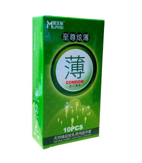 Презервативы ультратонкие латексные Muaisi натуральные, зеленые, 10 шт - No Taboo