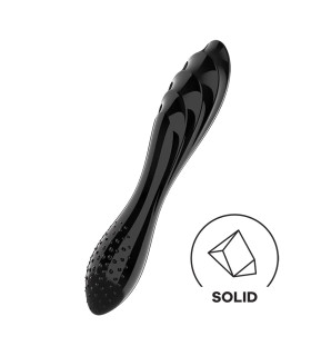 Подвійний фалоімітатор Dazzling Crystal 1 чорний, 18.4 х 3.3 см - No Taboo