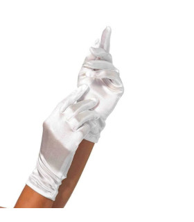 Перчатки Leg Avenue Satin Wrist белые, One Size - No Taboo