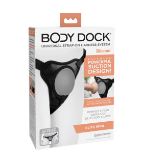 Трусики для страпона Pipedream Body Dock Elite Mini Harness, черные - No Taboo