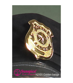 Значок полицейского Sunspice, золотистый, One Size - No Taboo