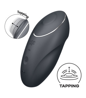 Вибратор Tap & Climax Satisfyer 1 для клитора, черный, 11 х 4.8 см - No Taboo