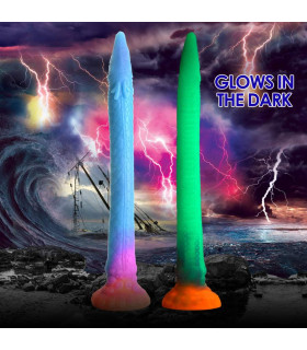 Фалоімітатор анальний XR Brands Snake світиться у темряві, різнокольоровий, 46.4 х 5.1 см - No Taboo