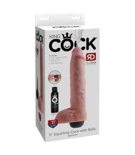 Фаллоимитатор с эякуляцией Pipedream Kink Cock реалистичный, бежевый, 28 х 7 см - No Taboo