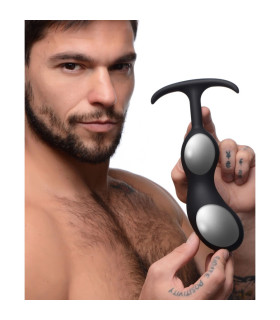 Анальная пробка XR Brands Weighted Prostate XL, черная, 20.8 х 5.3 см - No Taboo