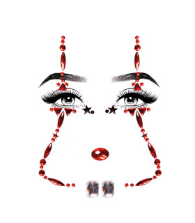 Маска клоуна из страз Leg Avenue, красная, One Size - No Taboo