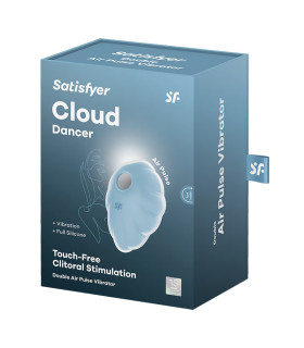 Вібратор Satisfyer Cloud Dancer з вакуумною стимуляцією клітора, блакитний, 9 х 6 см - No Taboo