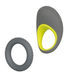 Эрекционное виброкольцо CalExotics с эрекционным кольцом, серое, 9 х 5.7 см - No Taboo