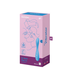 Вібратор для точки G Flex 4 з підключенням до додатка, блакитний, 19.4 х 3.8 см - No Taboo