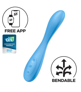Вібратор для точки G Flex 4 з підключенням до додатка, блакитний, 19.4 х 3.8 см - No Taboo