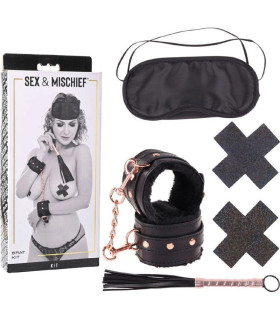 Набор для БДСМ игр Sportsheets, черный, 4 предмета - No Taboo