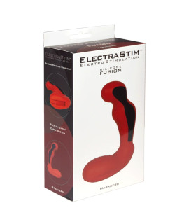 Масажер простати ElectroStim Fusion Habanero з електростимуляцією, червоний, 13.1 х 4.1 см - No Taboo