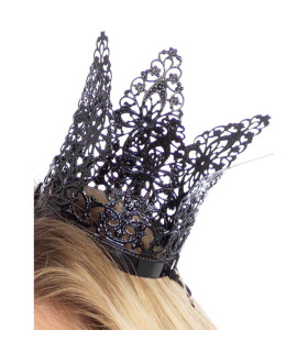 Мини-корона Leg Avenue с узором, черная, One Size - No Taboo