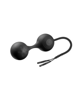 Вагинальные шарики Кегеля Electrastim Lula с электростимуляцией, черные, 9.5 х 3.6 см - No Taboo