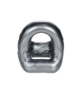 Эрекционное кольцо на член и мошонку Oxballs серое, 5.2 х 3.8 см - No Taboo