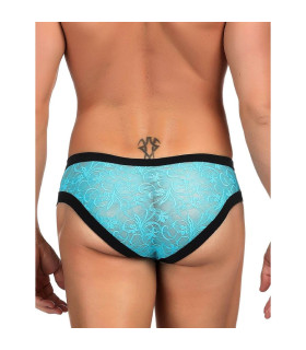 Мужские стринги Star Night с кружевом, голубые, XS - No Taboo