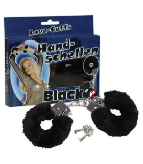 Наручники с искусственным мехом You2Toys, металлические, черные - No Taboo