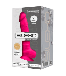 Термореактивный фаллоимитатор SilexD Model 1 на присоске, розовый, 17.5 х 3.8 см - No Taboo