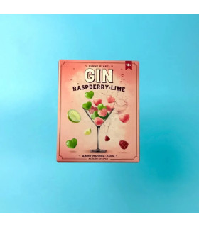 Желейные конфеты с джином VidDushi Сердечки со вкусом малины и лайма, 100 г - No Taboo