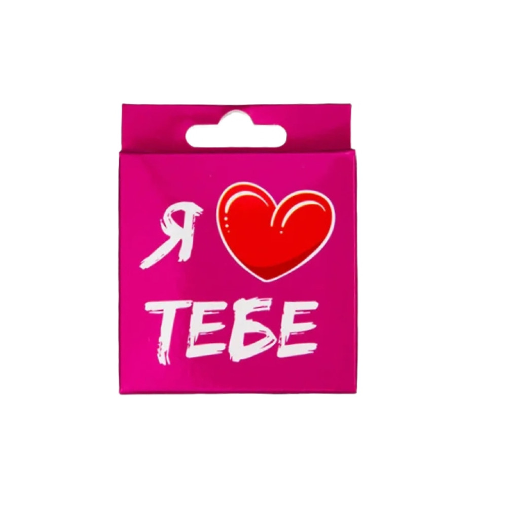 Презерватив латексний VidDushi Я Кохаю Тебе, у яскравій упаковці, 1 шт (337176), zoom